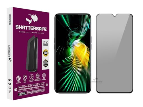 Image of Anti-Spy Privacy Tempered Glass Compatible For Realme Narzo 50 5G / Narzo 50a Prime /Narzo 50i Prime [Pack of 1]. Anti-Scratch, Edge-to-Edge Protection With Easy Installation Kit.