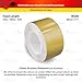 AutoXpress Motors Group 32ft 9.80m Self-Adhesive Vinyl Pin Stripe Line Decal Sticker Tape - Gold, 1-1/2