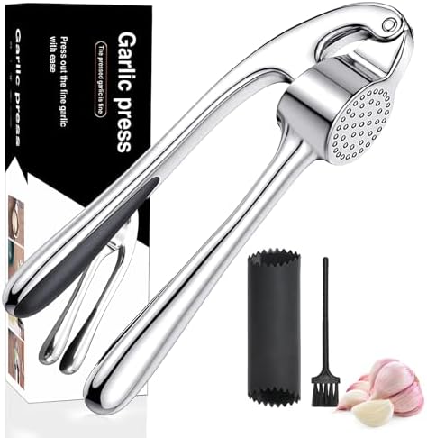 Spremiaglio in acciaio inox da cucina professionale, frantoio aglio, tritat...