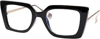 SOOLALA Anti-Blue Block Light Pearl Inlay Arm Cat Eye Reading Glasses