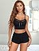 Avidlove Lingerie Sets For Women Sexy Sleepwear Lingerie Set Lace Trim Short PJ Set Soft Sleepwear Shorts 2 Piece Black S