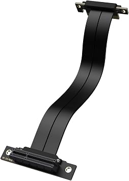 PCIe x4 4.0 Riser Cable,PCI-Express 4X Male to Female Extension Cable PCI-e Extender Adapter 20CM_Dual 90 Degrees