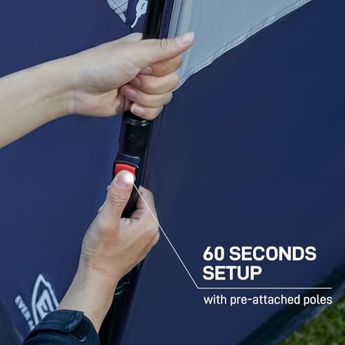 Image of EVER ADVANCED 6 Person Camping Tent, Blackout Design Tent for Camping Instant Cabin Tents for Family with Rainfly, 60s Easy Setup, Water-Resistant