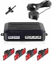 Kit 4 Sensori Parcheggio Posteriore Auto Con Allarme Sonoro - Radar Ultrasuoni 110° Per Sicurezza