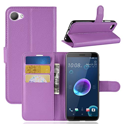 NEKOYA HTC Desire 12 Hülle,HTC Desire 12 Lederhülle,Handyhülle im Brieftasche-Stil für HTC Desire 12.Schutzhülle mit [TPU Innenschale] [Standfunktion] [Kartenfach] [Magnetverschluss]