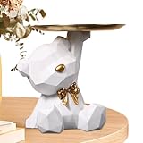 Niedliche -Aufbewahrungsstatue – Harz Tier Aufbewahrungsstatue | freistehende Kabinendekoration, Figurenornament Schlüsselschale, Bärenaufbewahrung Tablett für die Dekoration von