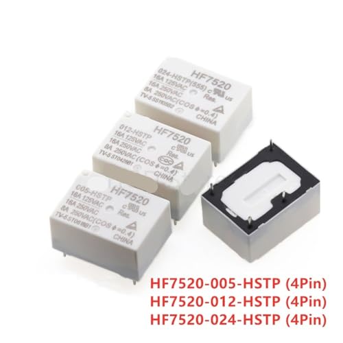 Relé HF7520-012-HSTP componente electrónico 4 pines 12V 16A de potencia PCB 2