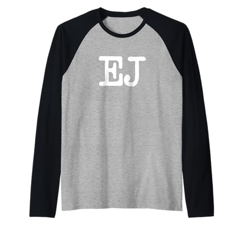 Funny First Name EJ Nickname Raglan Baseball Tee