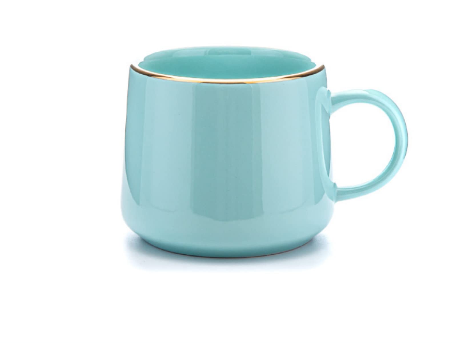 Kaffeetasse Tassen Kaffeebecher Tasse Mit Becher350 Ml Petty Luxury Gold Edge Kaffeetasse Volltonfarbe Design Tasse Keramik Sakura Valentinstag Tasse,Minzgrüne Kaffeetasse