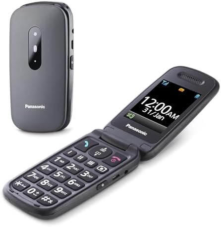 Panasonic KX-TU446EXG 2G Seniorenhandy ohne Vertrag (SOS-Notruftaste, Stoßfest, Sprachverstärker, große getrennte Tasten, große Schrift und Nummernanzeige, 2,4 Zoll Farbdisplay, Kl