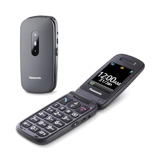 Panasonic KX-TU446EXG Telefono Cellulare Facilitato, Compatibile con Apparecchi Acustici, Ottimale per Anziani, Pulsanti Grandi Retroilluminati, Ampio Display, 600 Ore di Autonomia, Grigio