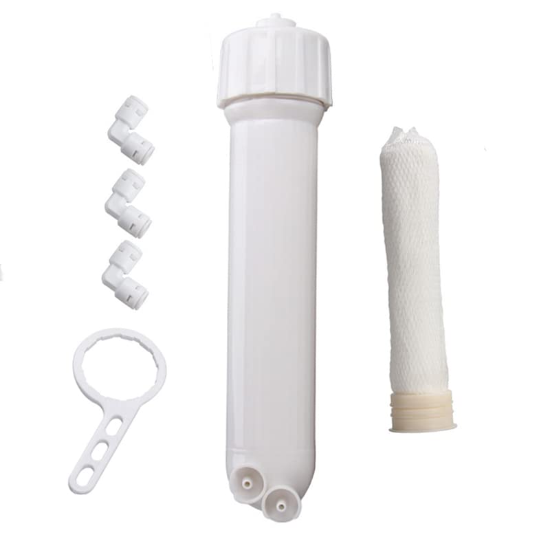 Sistema di filtraggio dell'acqua, Parti del filtro dell'acqua Alloggiamento della membrana Filtro sedimenti a membrana in fibra da 10 pollici for 1812/2012 con tutti i raccordi Accessori for chiavi