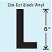 Die Cut Letter Label, L (8 Pieces)