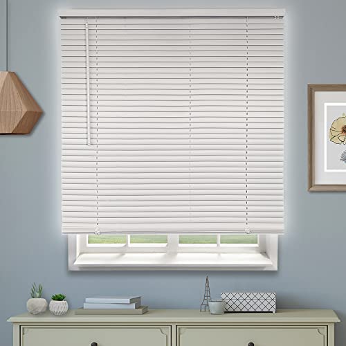 Chicology Blinds For Windows, Mini Blinds, Window Blinds, Door Blinds, Blinds & Shades, Camper Blinds, Mini Blinds For Windows, Horizontal Window Blinds, Midnight White (Blackout), 17" W X 84" H #TOP2