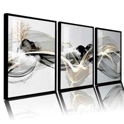 Quadros Decorativos Sala Abstrato Linha Gold Luxo