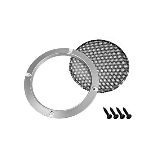 Uxcell 2Pcs 3" Speaker Grill Mesh Decorative Circle Woofer Guard Protector Cover Accessories Silver #TOP3