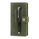 The Antiq Scheckbuchhülle aus Leder, Scheckbuchhalter, Scheckbuchhülle, Lederregister, Scheckbuchhülle, Executive Scheckbuchhülle für Damen und Herren, Grün , 7.0 x 3.5 inches, Classic