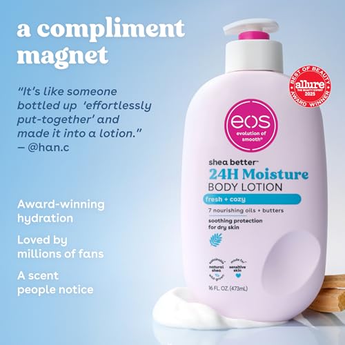 eos lotion with leaves