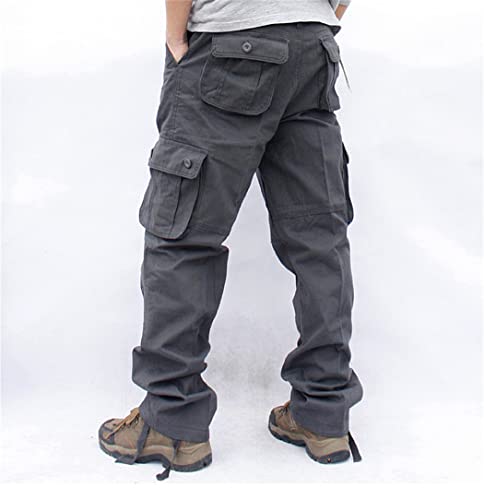 Cargo Pants Men Military Work Overalls Loose Straight Tactical Trousers Multi-Pocket Baggy Casual Army Pants - Image 3