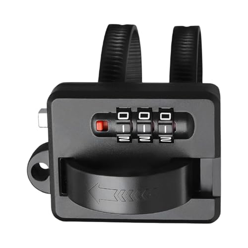 Kustimantu Candado antirrobo para casco de motocicleta, cerradura de combinación de seguridad para bicicletas, soporte para casco, portátil, versátil, accesorios de seguridad para motocicletas