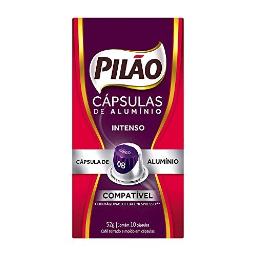 Café Pilão Intenso Lungo 08, caixa com 10 Cápsulas de alumínio Café Pilão Intenso Lungo 08, caixa com 10 Cápsulas de alumínio