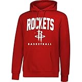 Ultra Game Men's NBA Official Super Soft Teamster Hoodie Sweatshirt, Houston Rockets, Team Color, Small