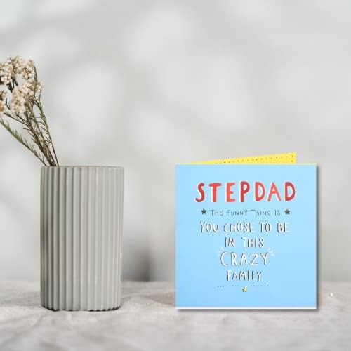 Clintons: Step Dad Crazy Family Birthday Card, 159x159mm, multi, 1166208