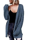 Dokotoo Womens Oversized Winter Chunky Cardigan Sweaters for Women 2025 Fashion Open Front Ladies Long Sleeve Autumn Casual Soft Knit Outerwear Coats Light Blue X-Large