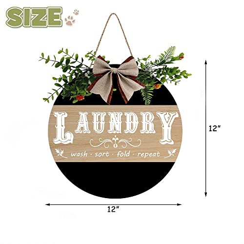 Vintage Laundry Room Wall Hanging Decor Wall Sign Laundry Room Decor Home Family Decorative Sign Inspirational Motto For Laundry Room, Bathroom, Home (12*12 Inch) #TOP1