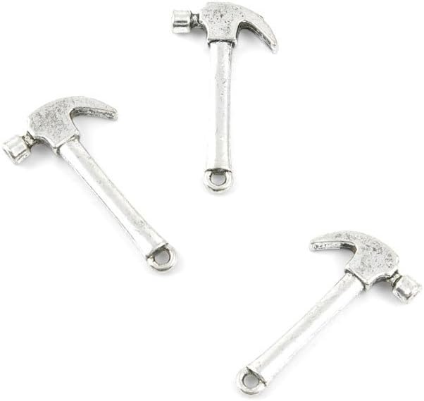 120 Pieces Jewelry Making Charms Retro Silver Tone for Necklace Pendant Bracelet Findings Vintage Bijoux Breloques Bulk 64379 Hammer