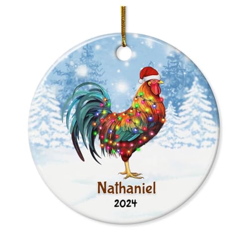 Personalized Chicken Name Ornament