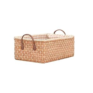 Handmatige geweven opbergmand Handgemaakte Wasserij Rieten Manden Sundries Organizer Kleding Container Decor (Color…