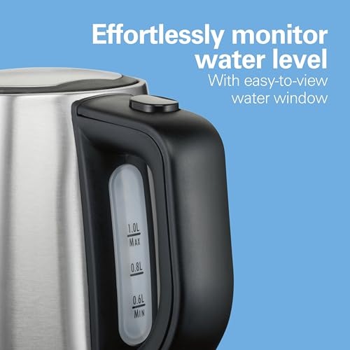 Hamilton Beach Electric Tea Kettle, Water Boiler & Heater, 1 L, Cordless, Auto-Shutoff & Boil-Dry Protection, Stainless Steel (40998) by Hamilton Beach - Used condition - Image 5