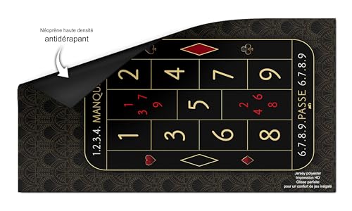 MTJ Casino-Teppich, Kugel, 130 x 80 cm, Jersey, Neopren, hergestellt in Frankreich (VIP)