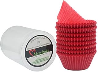 Mombake Premium Coffee Greaseproof Cupcake Cases Muffin Paper Baking Cups Standard Size, 200-Count