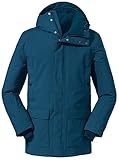 Schöffel Herren Ins. Rotterdam wind und wasserdichter Herren Parka mit Teddyfutter Wintermantel 4 Wege Stretch Kopfh rer, moonlit ocean, 52 EU