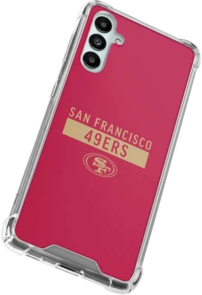 Skinit Clear Phone Case Compatible with Galaxy A14 5G - Officially Licensed NFL San Francisco 49ers Red Performance Series Design