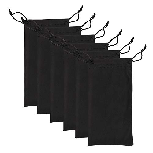 Groupcow 6pcs Microfiber Pouch Bag for Eyeglasses