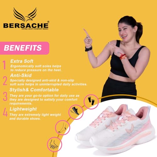 Image of BERSACHE Premium Sports,Walking,Gym,Cricket, Trending Running Shoes for Womens /Girls