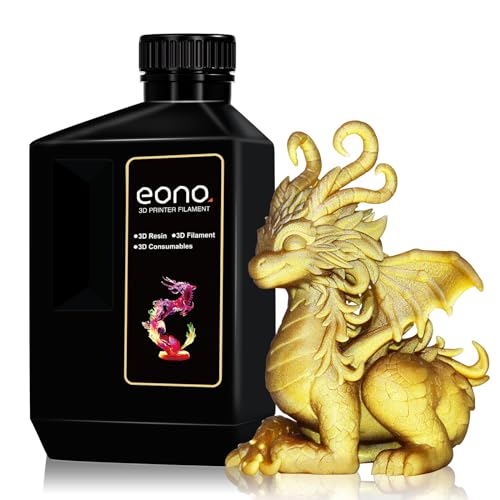 Eono Resina para impresora 3D brillante de latón brillante, 405 nm, curado rápido UV, resina estándar, impresión 3D con efecto metálico mágico para impresora LCD DLP 3D, latón metálico, 1000 g