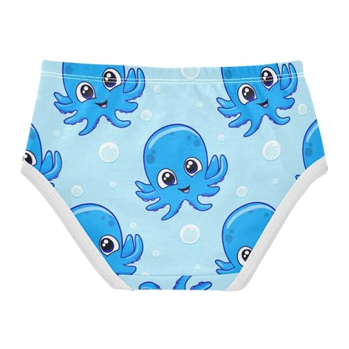 Cute Cartoon Blue Octopuses Toddlers Underwear Floral 2t Cotton Girl Panties Cute Animal Kids Briefs Undies2
