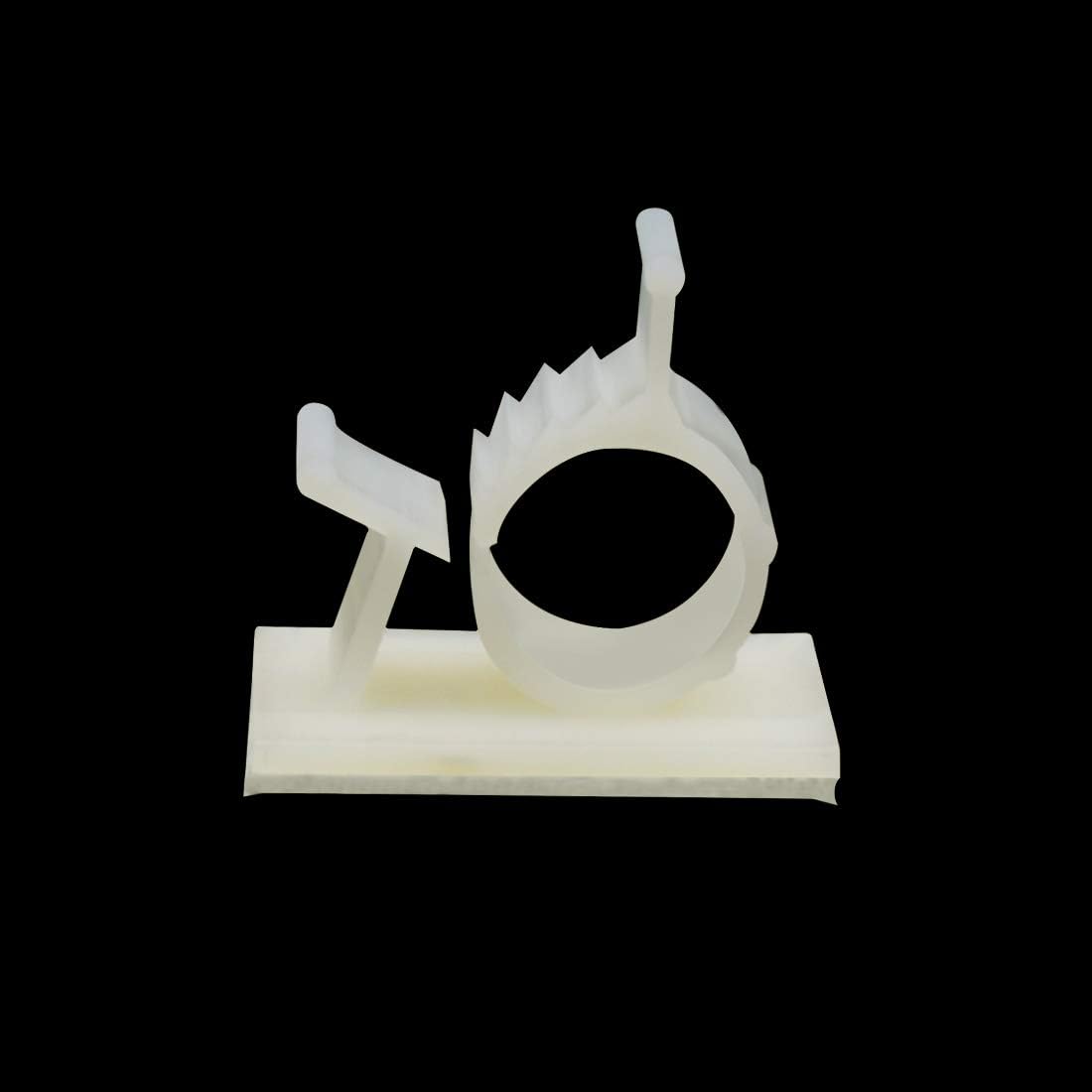 Adhesive White Cable Clips (25 Pieces,L Size) Cable Wire Management Organizer Cable Tie Clamp Holder for Car, Office and Home