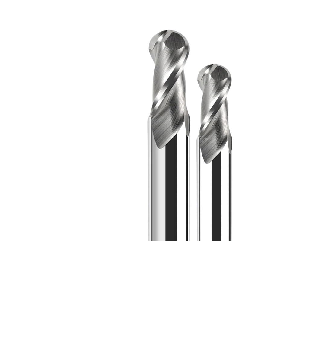 Fresa de aluminio de punta esférica HRC55 de 4-16 mm, fresa de carburo sin recubrimiento de dos flautas, R0,5, R1, R1,5, R1,75, R2, R3, R4, R5, R6, R8, herramientas CNC.(R1.75X4X50)