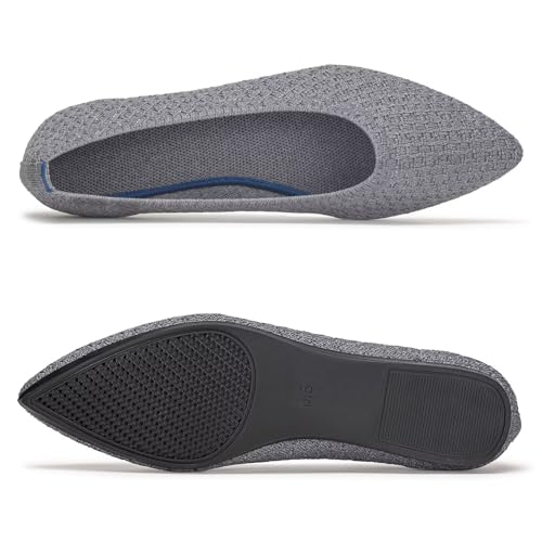 Image of Frank Mully Womens Pointed Toe Flats Knit Dress Shoes Comfort Women Shoes Softable