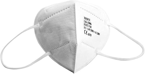 Gima Mascherina Filtrante FFP2 Value&Safe, 5 Strati, Colore Bianco, Ergonomica, Pieghevole, Antipolvere, Elastici Flessibili ed Estensibili, DPI Classe III, 20 Unità in Bustine Singole, IT,GR,RO,PL,CZ