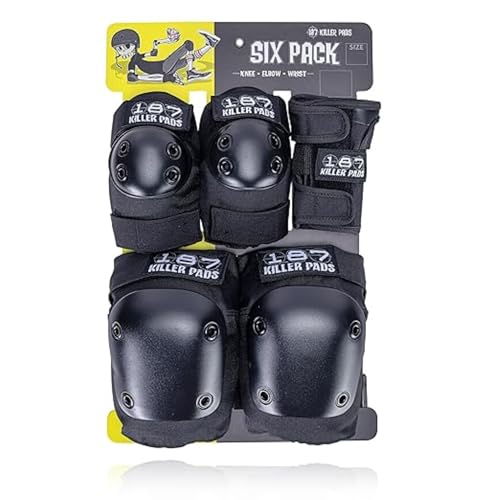 image for 187 Killer Pads Six Pack Pad Set, Elbow Pads, Knee Pads, and Wrist Gua