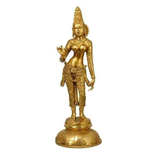 The Himalayan Collections HC - Astadhatu Brass Made Devi Parvati Brass Idol/Devi Sati Brass Idol for Prosperity and Good Luck (86)