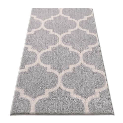 Taracarpet Badematte Badteppich für das Badezimmer waschbar in der Waschmachine Florentiner Muster Grau 050x080 cm – Bild 5