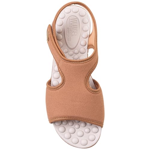 Sandalia Feminina Ortopédica Calce Fácil Massageadora Anatômica Leve Macia confortavel Via Angel. (C