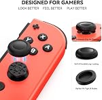 NEWDERY Replacement Thumb Grips for Nintendo Switch/OLED/Lite | 10PCS, Anti-Slip, Diamond Texture, TPU Grip Caps, Joystick Covers, for Nintendo Switch/OLED/Lite Joy-Con